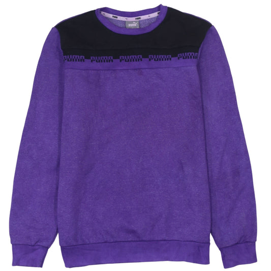 Mens UK Size M PUMA Purple Pullover Sweatshirt