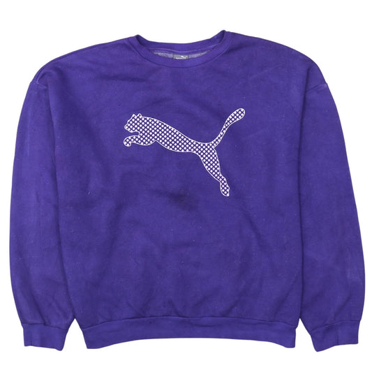 Womens UK Size XL PUMA Purple Pullover Sweatshirt