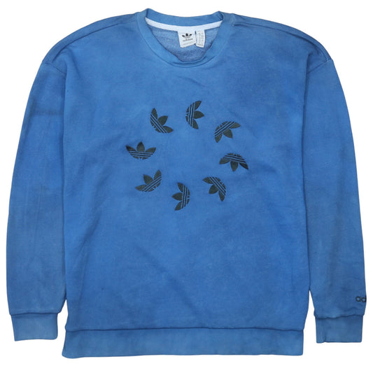 Womens UK Size 10 adidas Blue Pullover Sweatshirt