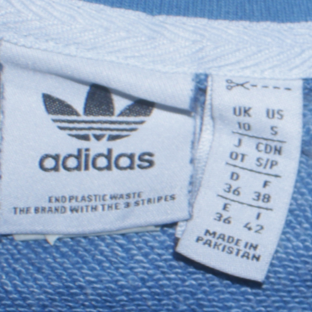 Womens UK Size 10 adidas Blue Pullover Sweatshirt