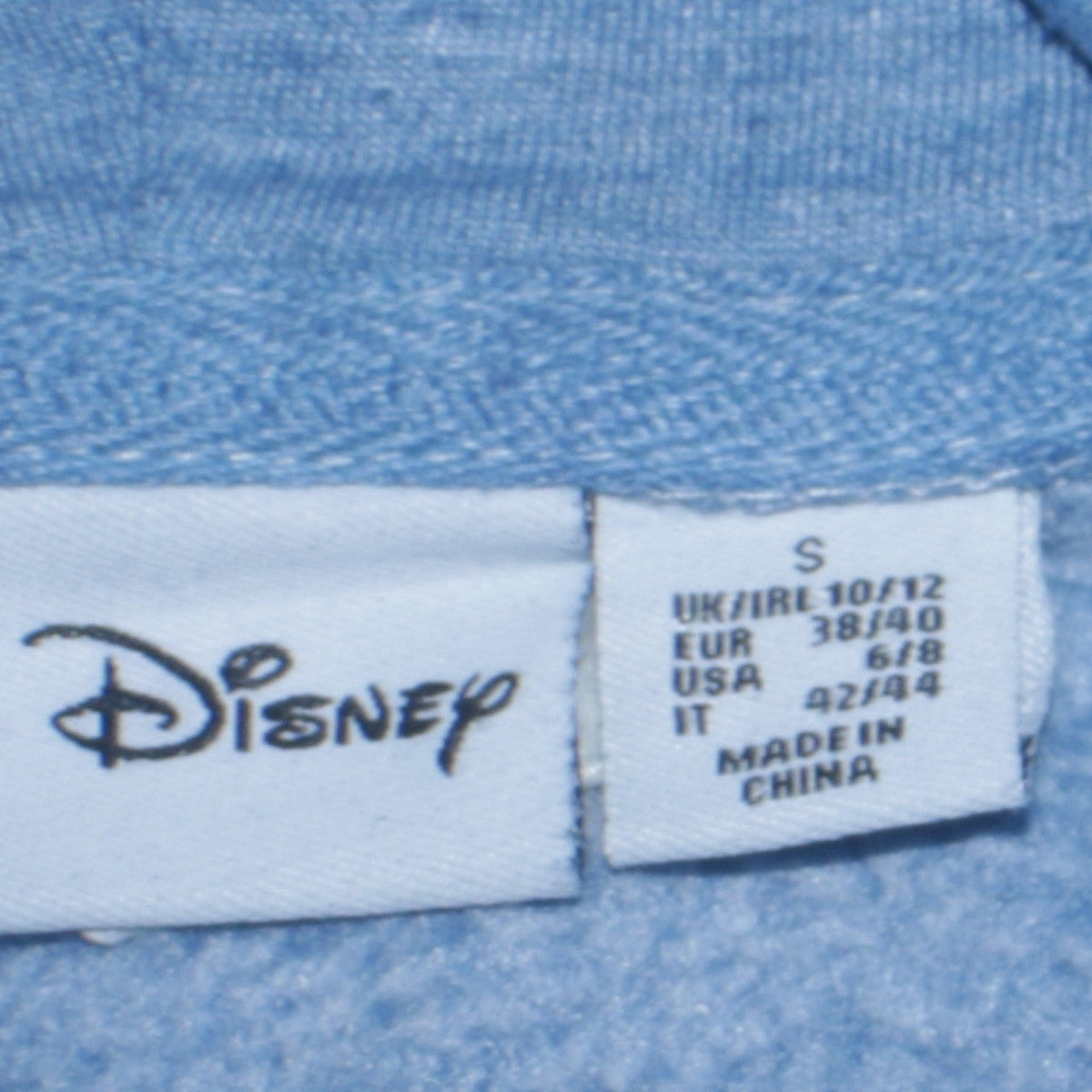 Womens UK Size S Disney Blue Pullover Hoodie