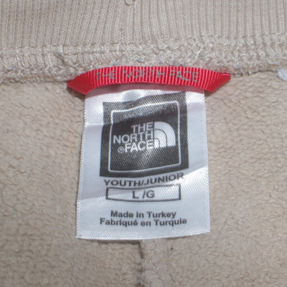 The North Face Girls Beige Jogger Sweatpants L Fleece Activewear Trousers