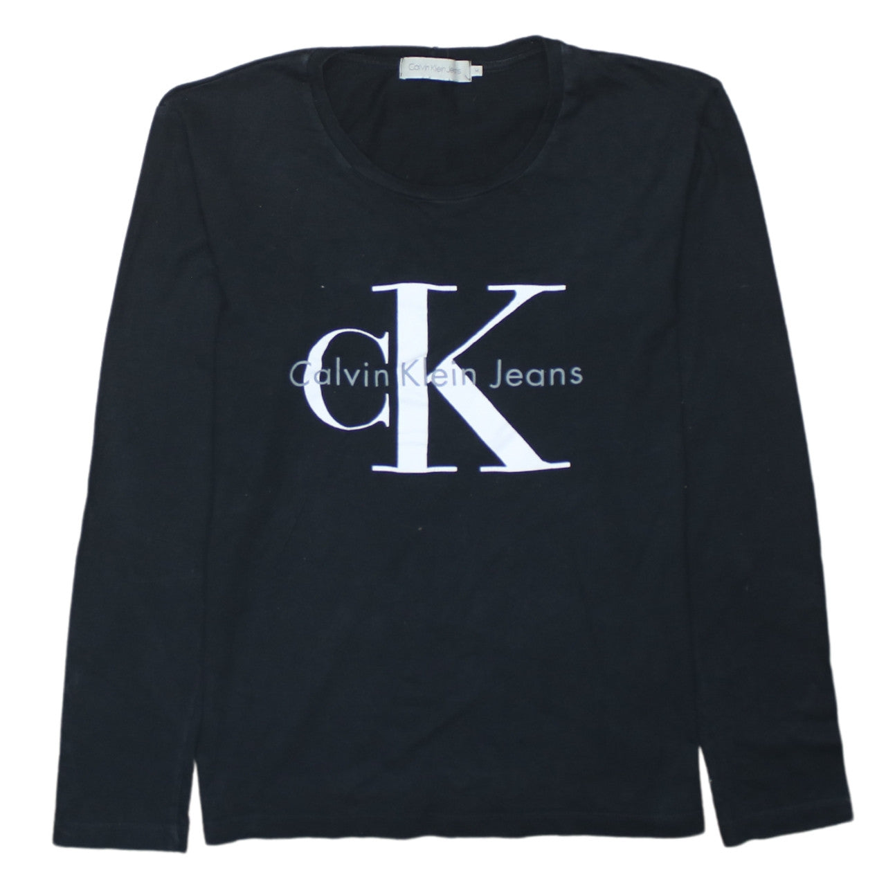 Womens UK Size M Calvin Klein Jeans Black Basic T-Shirt