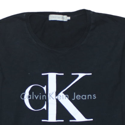 Womens UK Size M Calvin Klein Jeans Black Basic T-Shirt