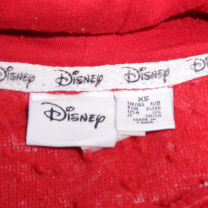 Womens UK Size XS Disney Red Pullover Hoodie