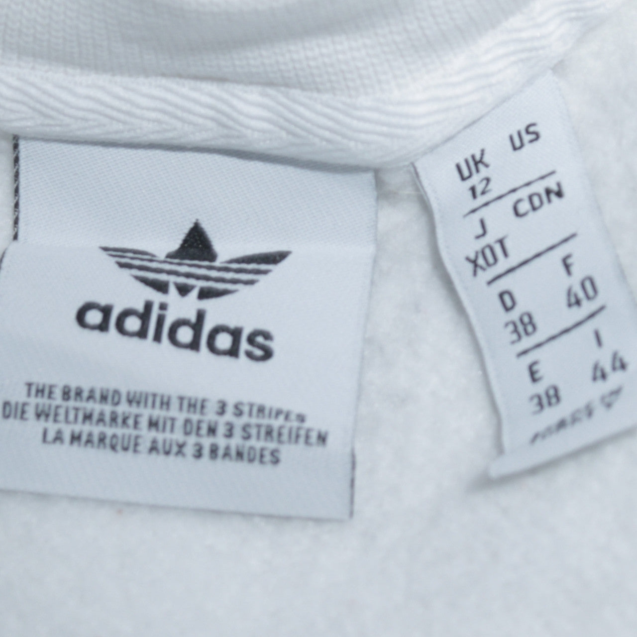 Womens UK Size 12 adidas White Pullover Sweatshirt