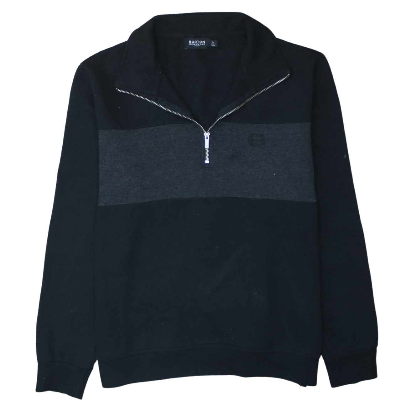 Mens UK Size L Burton Menswear Black Pullover Sweatshirt