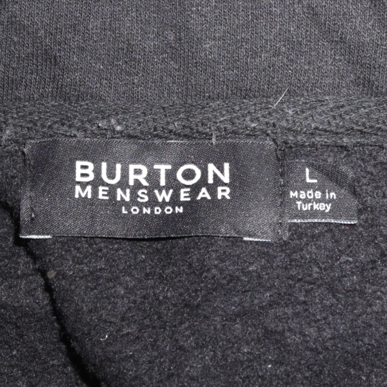 Mens UK Size L Burton Menswear Black Pullover Sweatshirt