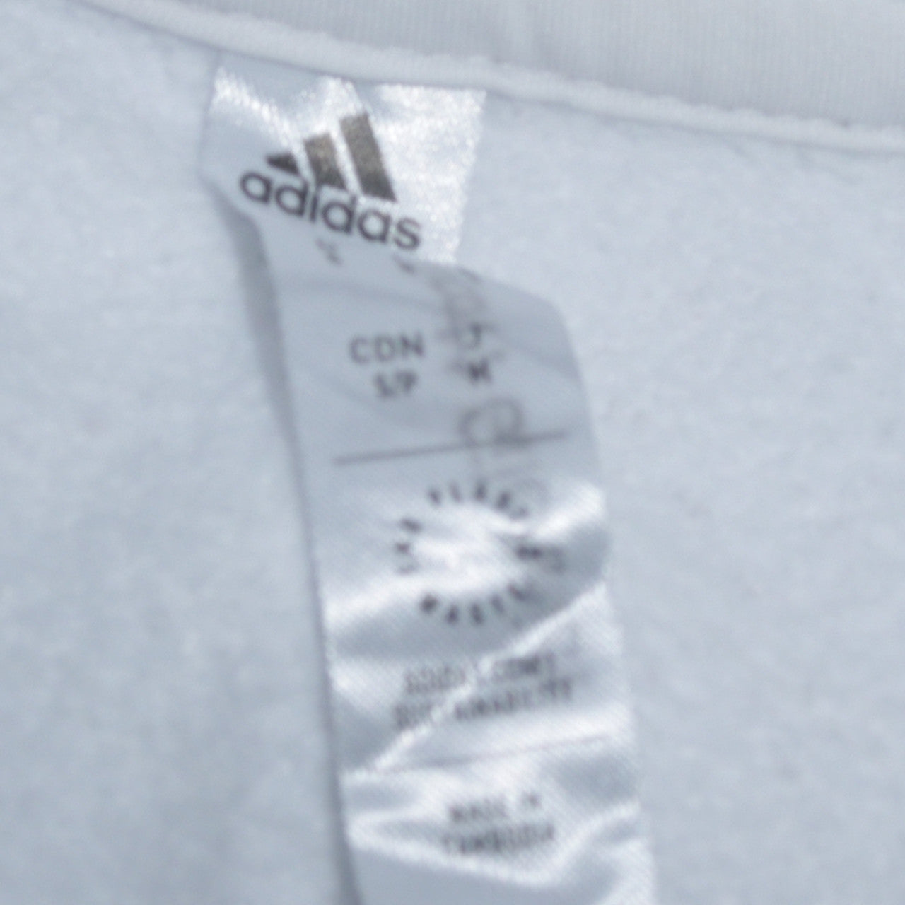 Mens UK Size M adidas White Pullover Hoodie