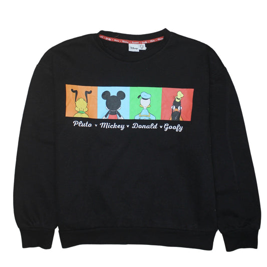 Womens UK Size L Disney Black Pullover Sweatshirt