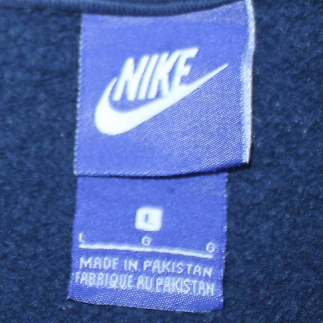 Mens UK Size L Nike Blue Full Zip Hoodie