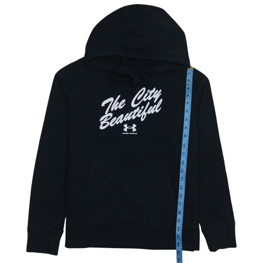 Womens UK Size S Under armour Black Pullover Hoodie