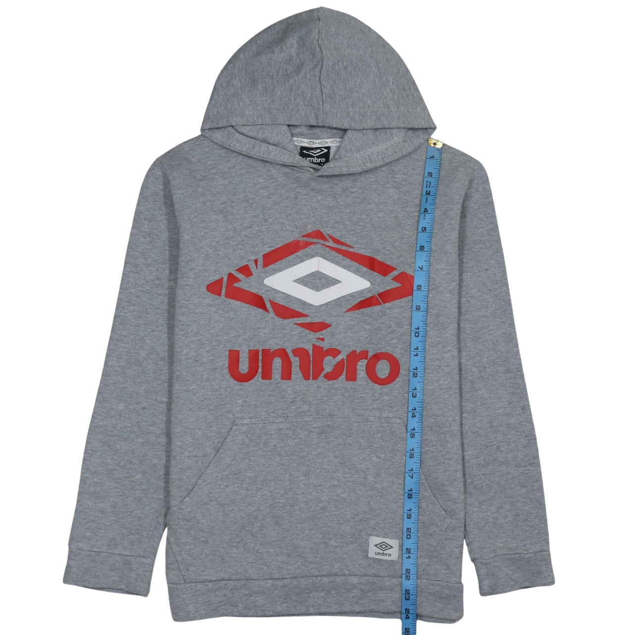 Mens UK Size S Umbro Grey Pullover Hoodie