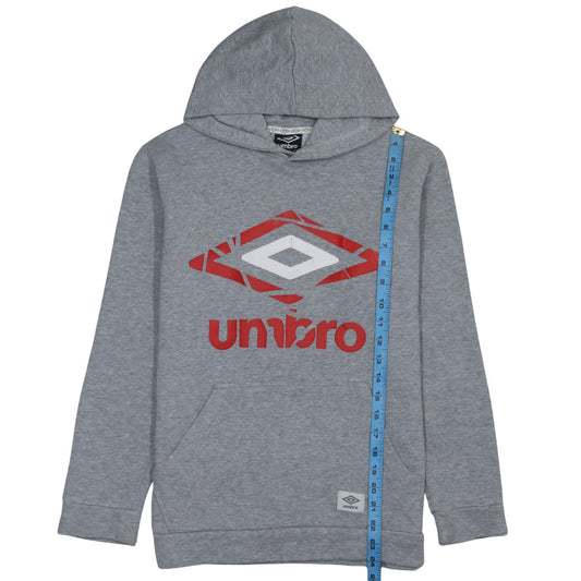 Mens UK Size S Umbro Grey Pullover Hoodie