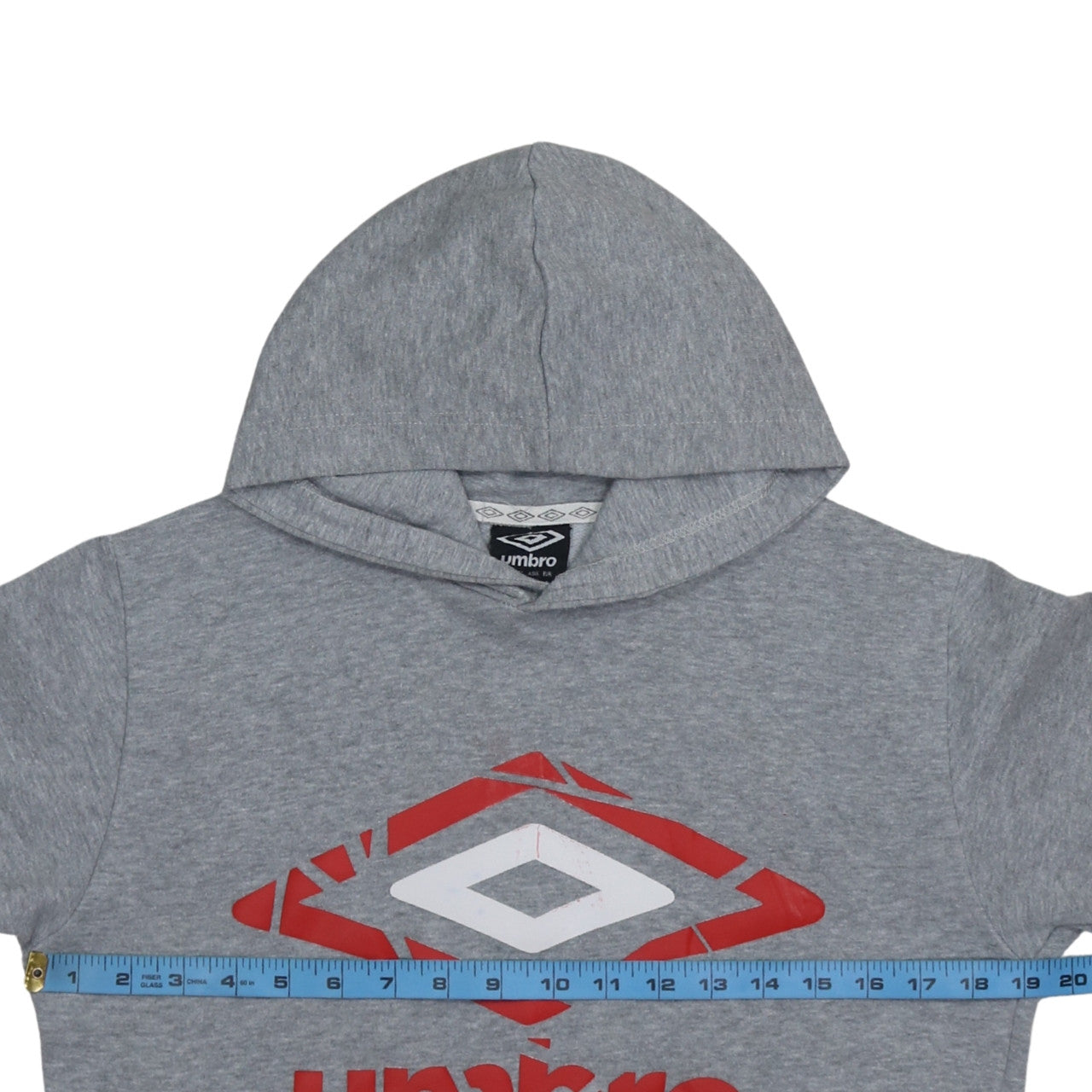 Mens UK Size S Umbro Grey Pullover Hoodie