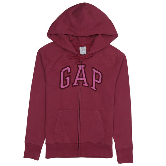 Womens UK Size XS Gap Red Full Zip Hoodie