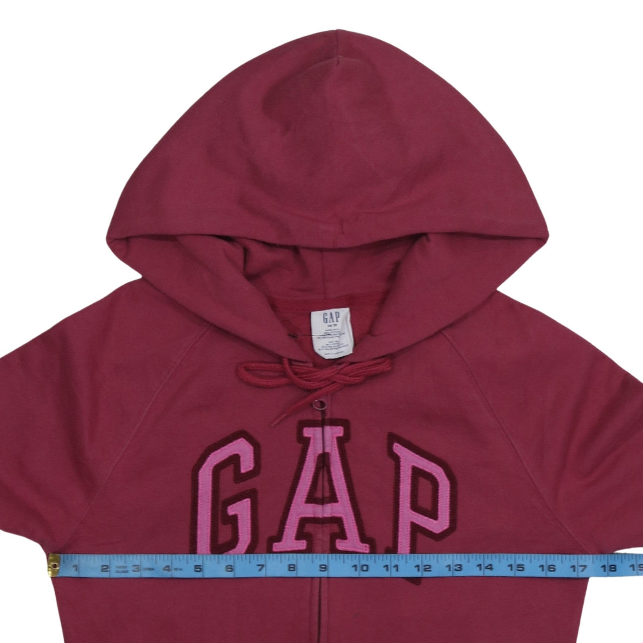 Womens UK Size XS Gap Red Full Zip Hoodie