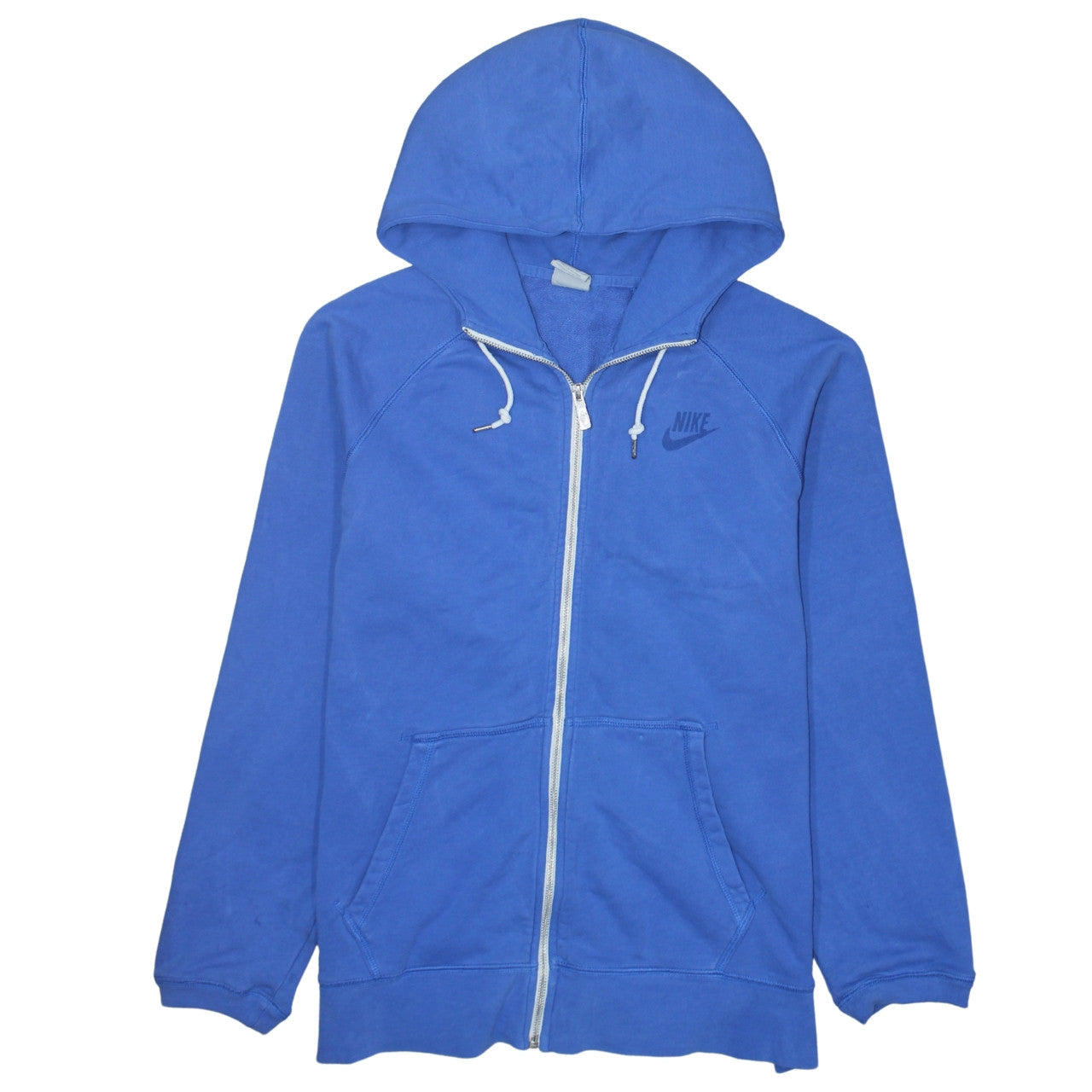 Mens UK Size L Nike Blue Full Zip Hoodie