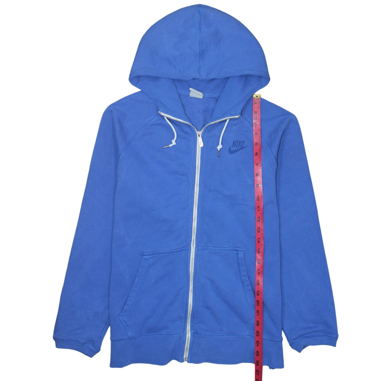 Mens UK Size L Nike Blue Full Zip Hoodie