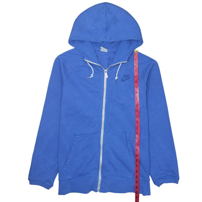 Mens UK Size L Nike Blue Full Zip Hoodie