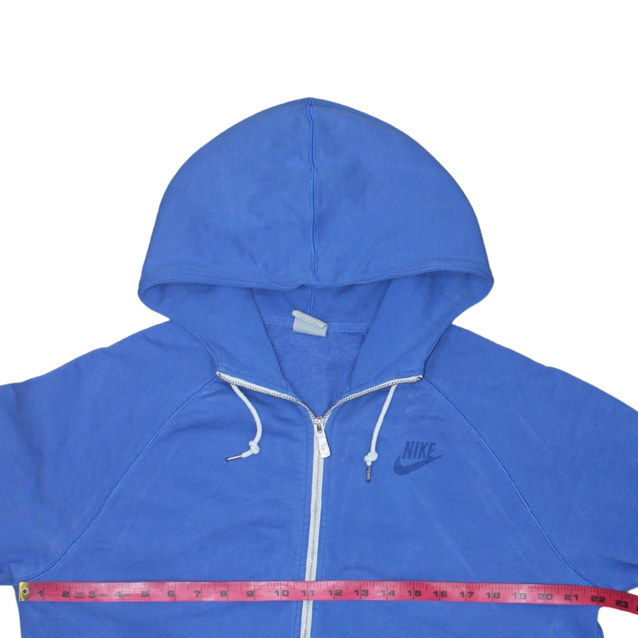 Mens UK Size L Nike Blue Full Zip Hoodie