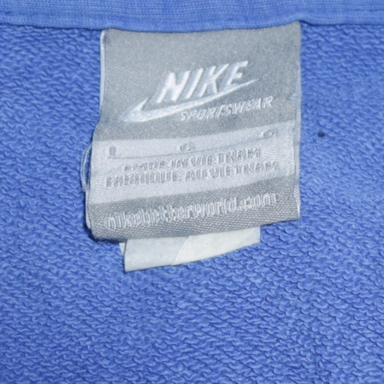 Mens UK Size L Nike Blue Full Zip Hoodie