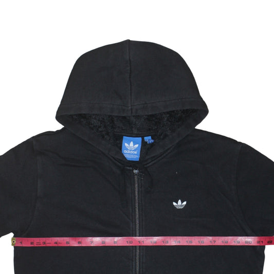 Mens UK Size M adidas Black Full Zip Hoodie