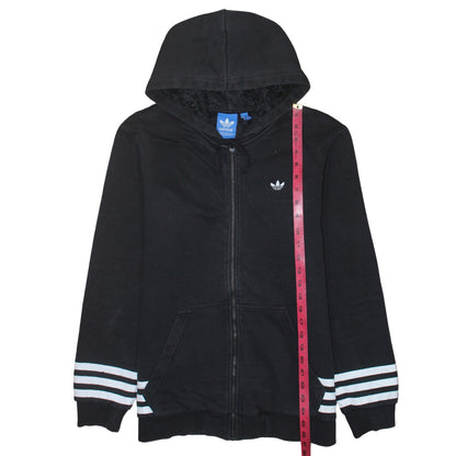Mens UK Size M adidas Black Full Zip Hoodie