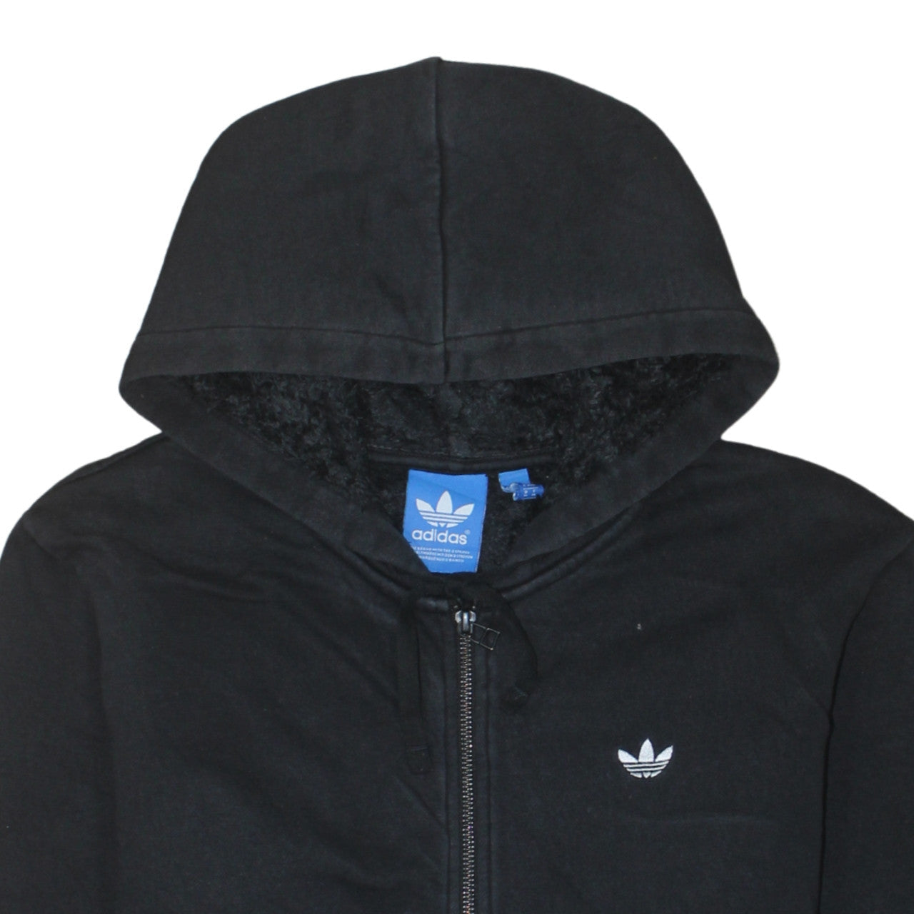 Mens UK Size M adidas Black Full Zip Hoodie