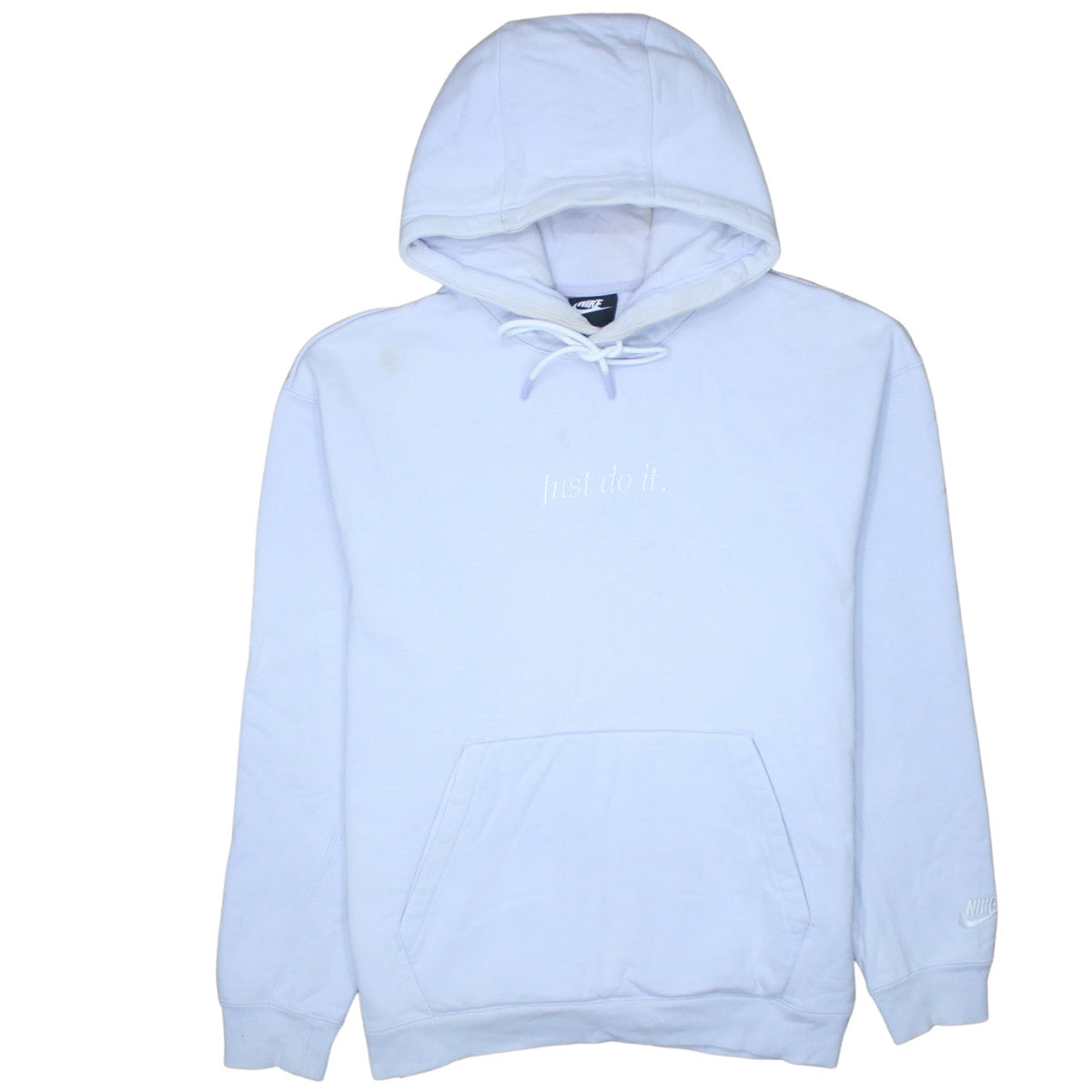 Womens UK Size M Nike White Pullover Hoodie