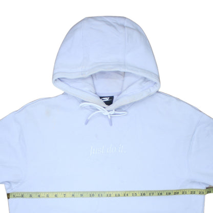 Womens UK Size M Nike White Pullover Hoodie