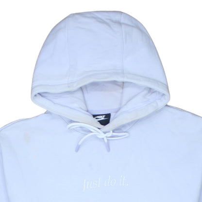 Womens UK Size M Nike White Pullover Hoodie