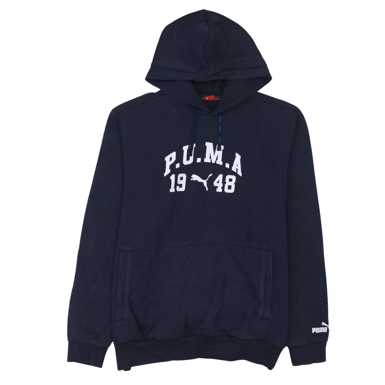 Mens UK Size L PUMA Blue Pullover Hoodie