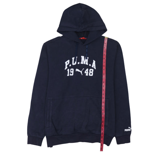 Mens UK Size L PUMA Blue Pullover Hoodie