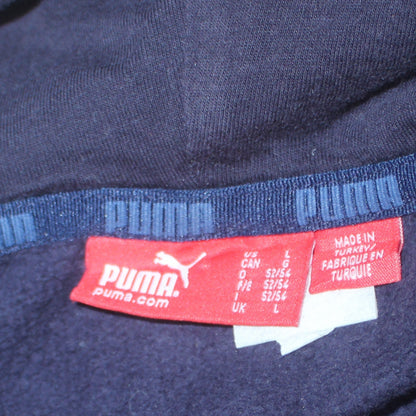 Mens UK Size L PUMA Blue Pullover Hoodie