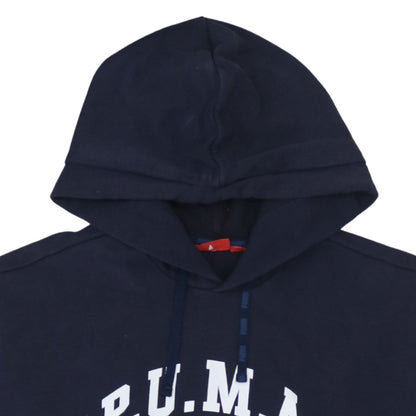 Mens UK Size L PUMA Blue Pullover Hoodie