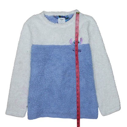 Disney Women’s Blue Fleece Stitch Long Sleeve Nightshirt Size 10-12