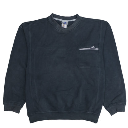 Mens UK Size L adidas Blue Pullover Sweatshirt