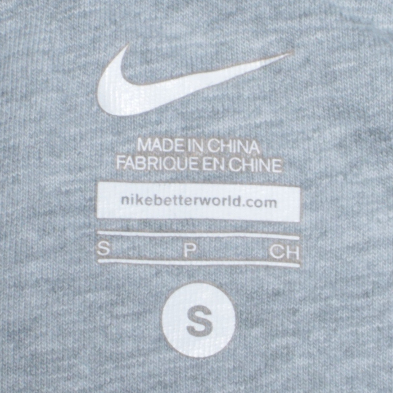 Mens UK Size S Nike Grey Full Zip Hoodie