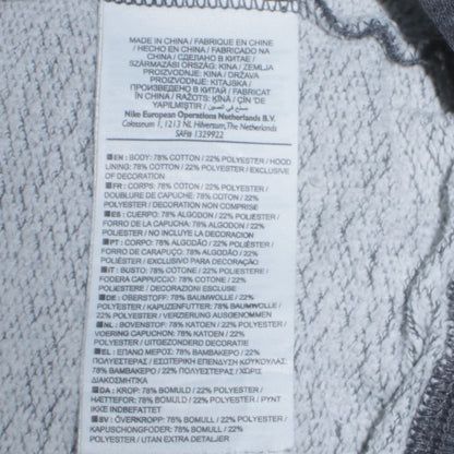 Mens UK Size S Nike Grey Full Zip Hoodie