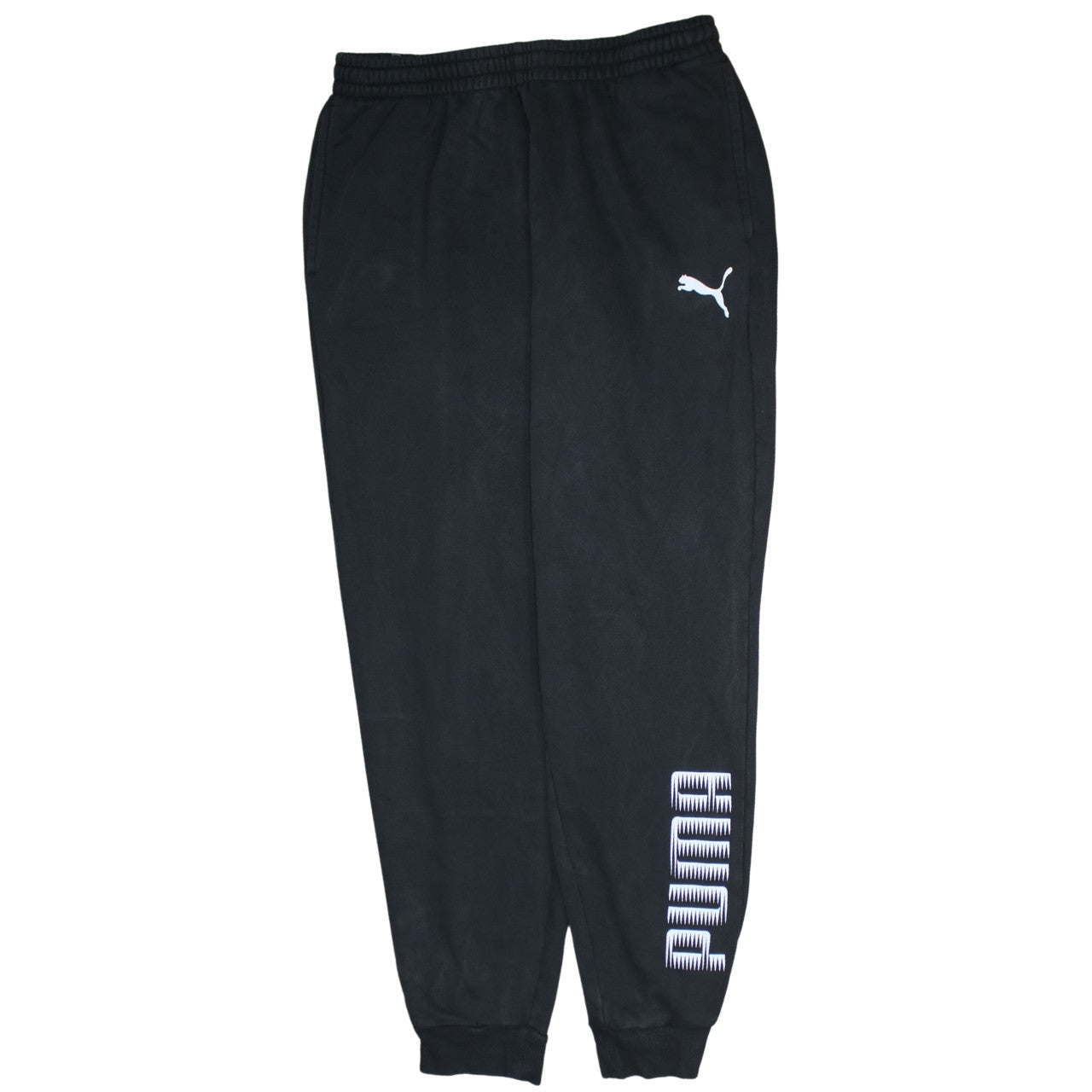 Mens UK Size L PUMA Regular Fit Jogger Black Trousers