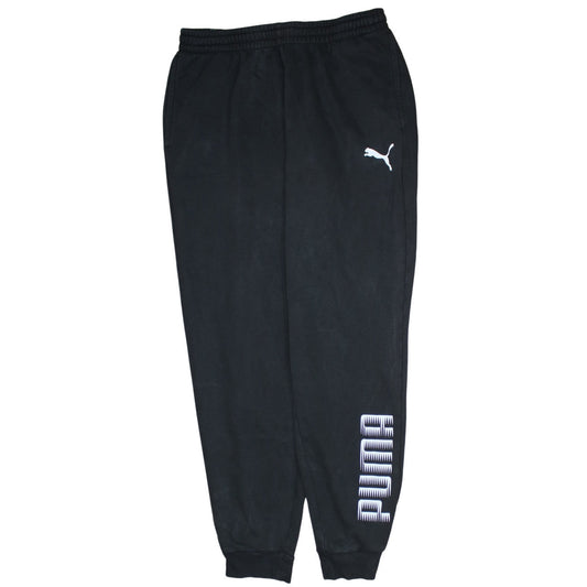 Mens UK Size L PUMA Regular Fit Jogger Black Trousers