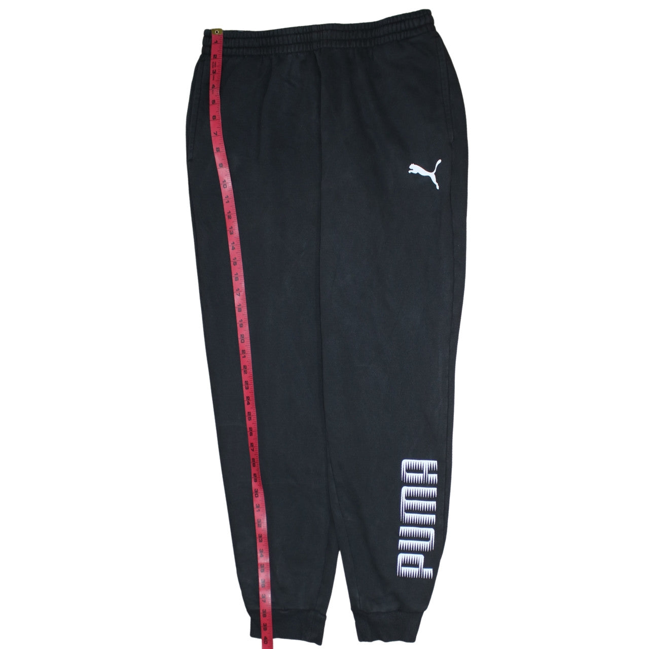 Mens UK Size L PUMA Regular Fit Jogger Black Trousers
