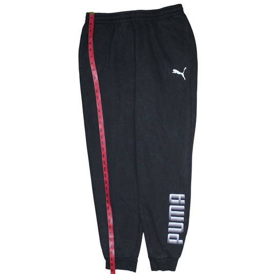 Mens UK Size L PUMA Regular Fit Jogger Black Trousers