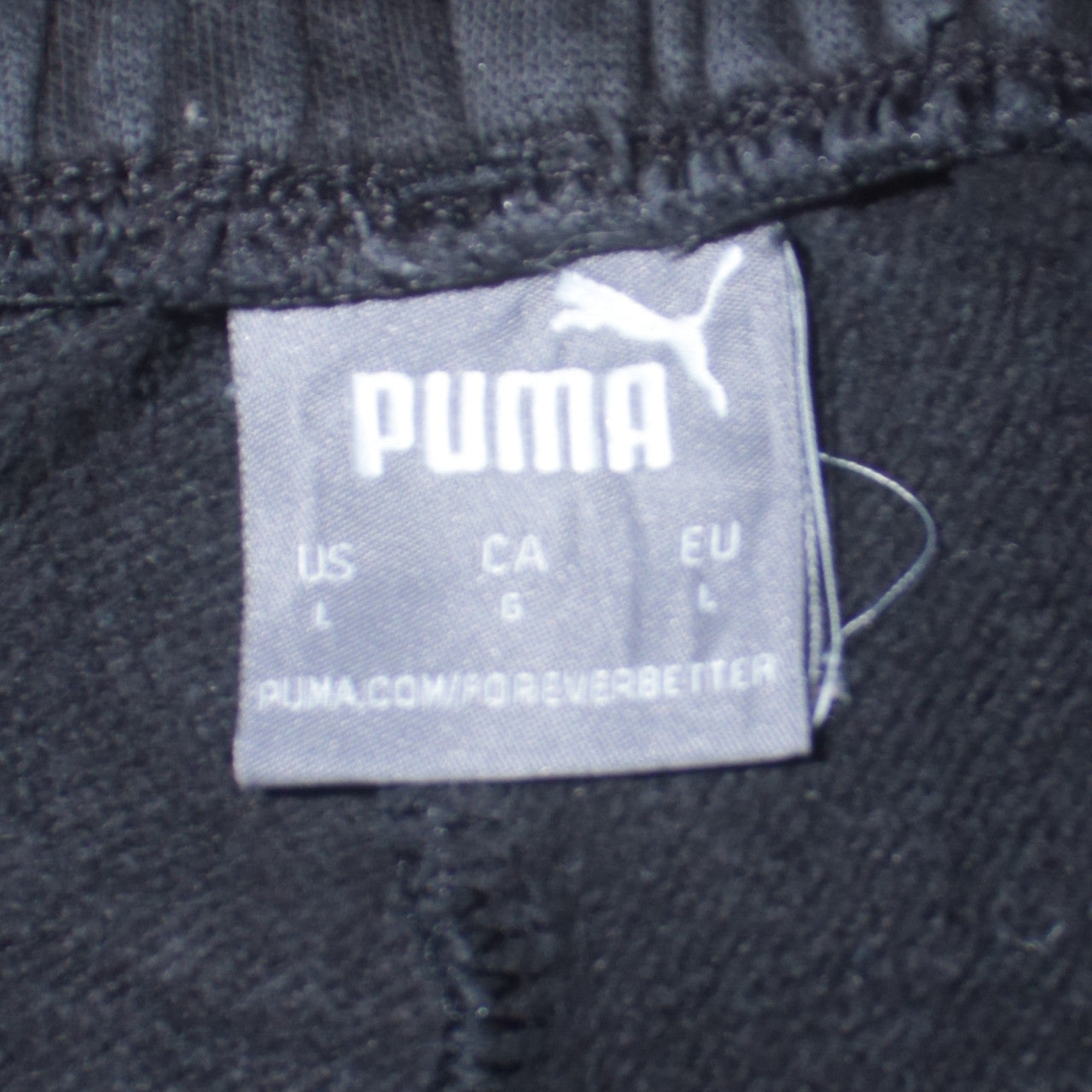 Mens UK Size L PUMA Regular Fit Jogger Black Trousers