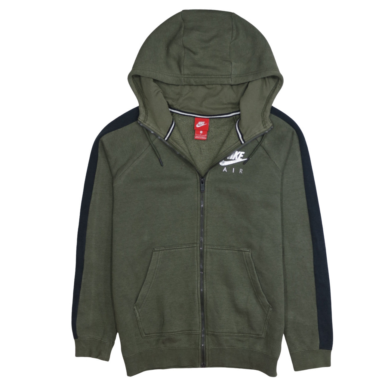 Mens UK Size S Nike Green Full Zip Hoodie