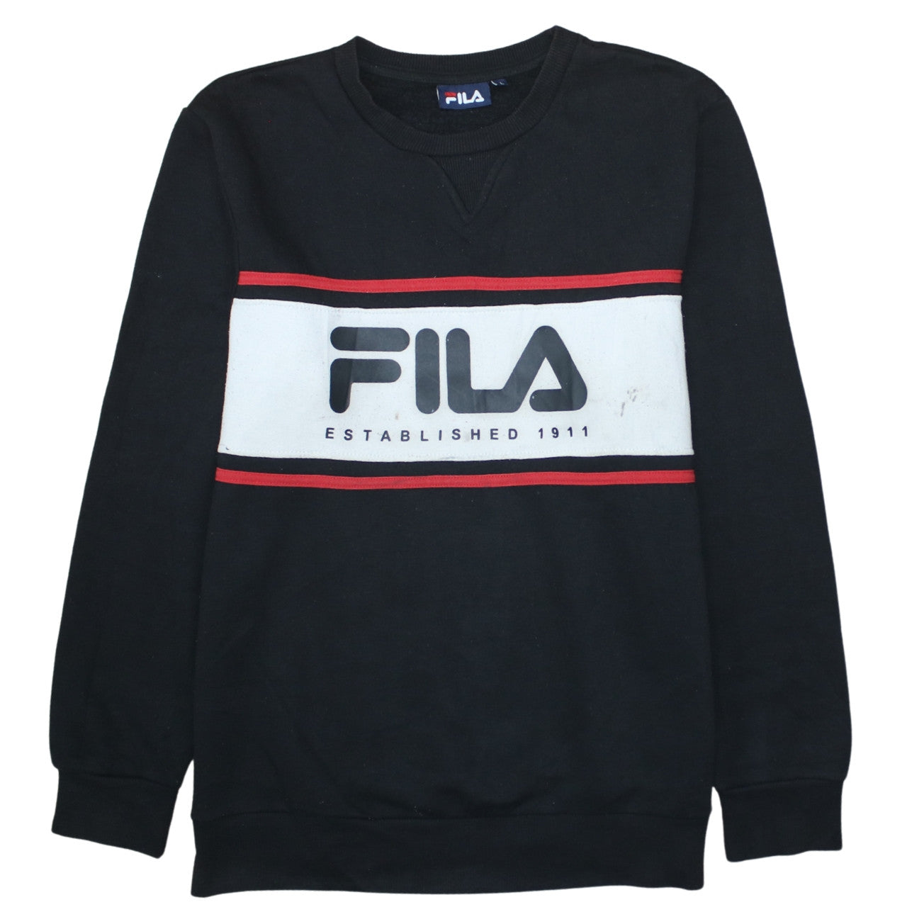 Mens UK Size L FILA Black Pullover Sweatshirt