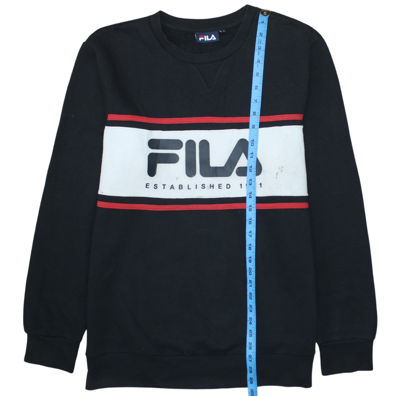 Mens UK Size L FILA Black Pullover Sweatshirt