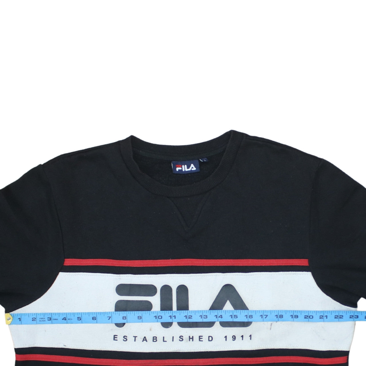 Mens UK Size L FILA Black Pullover Sweatshirt