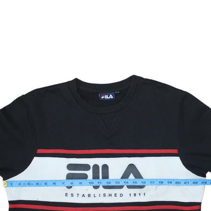 Mens UK Size L FILA Black Pullover Sweatshirt